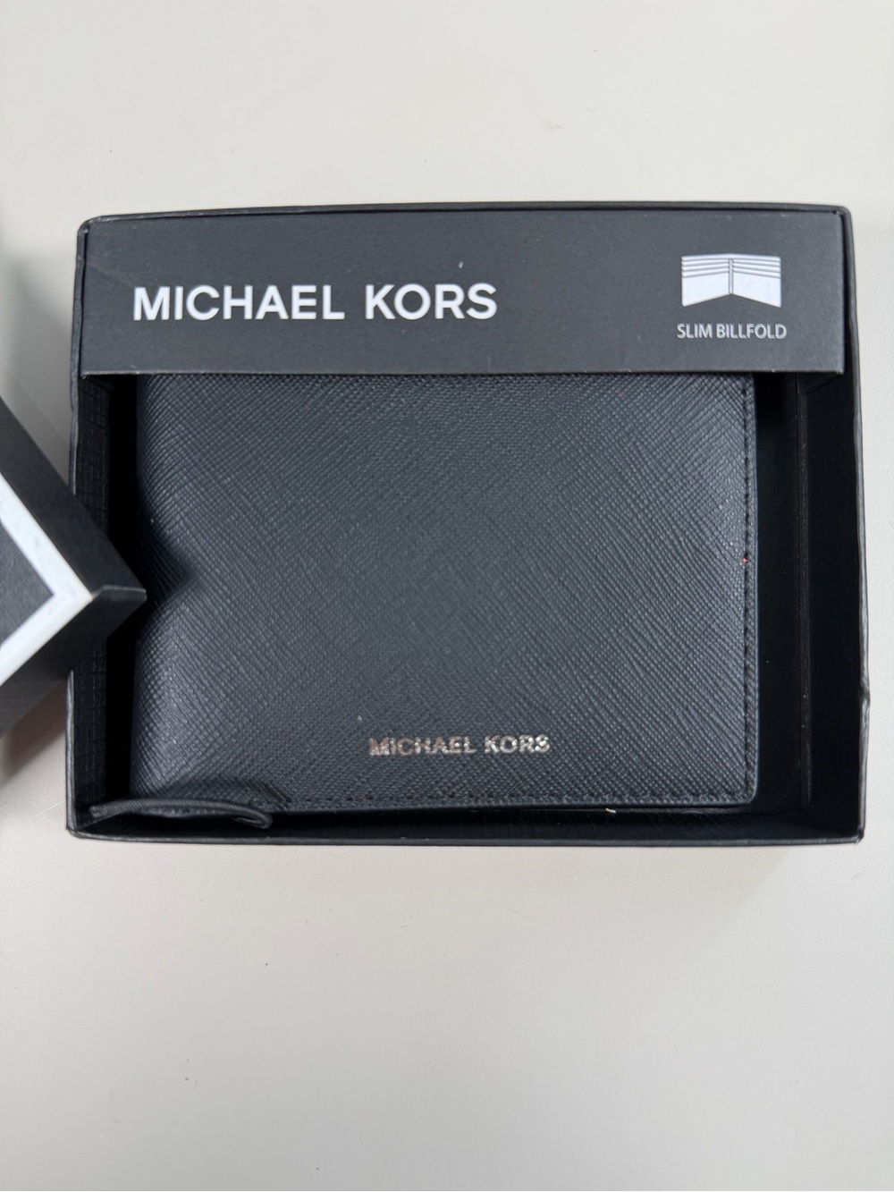 Michael Kors Black Saffiano Slim Billfold Wallet